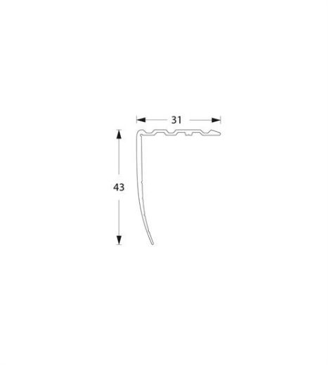 Billede af Vinkelprof.43x31mm MAT